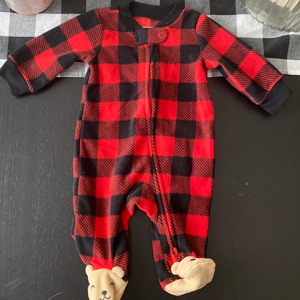 Buffalo Check Zip-up Fleece sleep & play